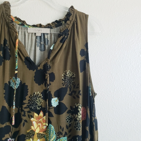 Ann Taylor Loft Floral Boho Mini Dress - Picture 4 of 9
